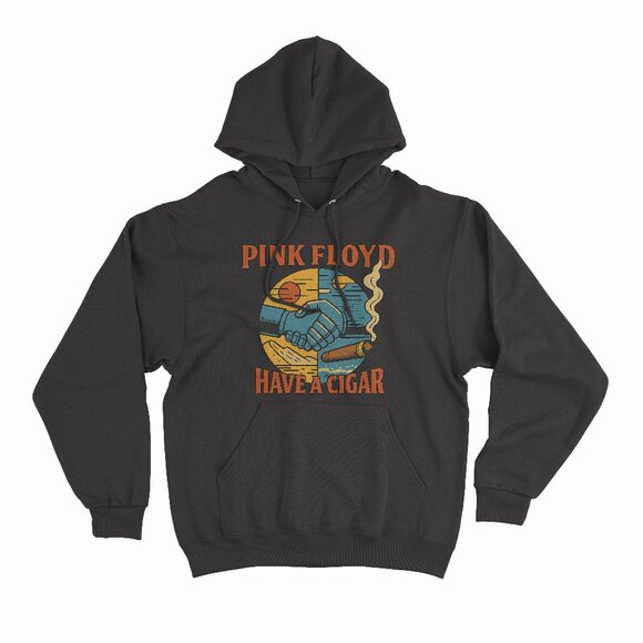 (NEW) Pink Floyd Have A Cigar Black Hoodie - Picture 1 of 2